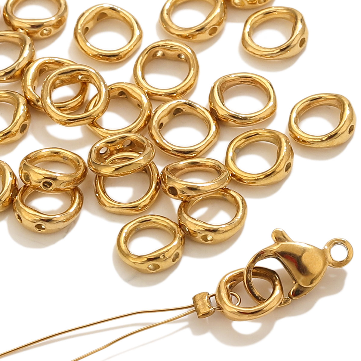 Jewelry Making Designs - ตัวเชื่อมปลายสายสแตนเลส 20 ชิ้น สำหรับงานประดิษฐ์เครื่องประดับ สร้อยข้อมือ สร้อยคอ