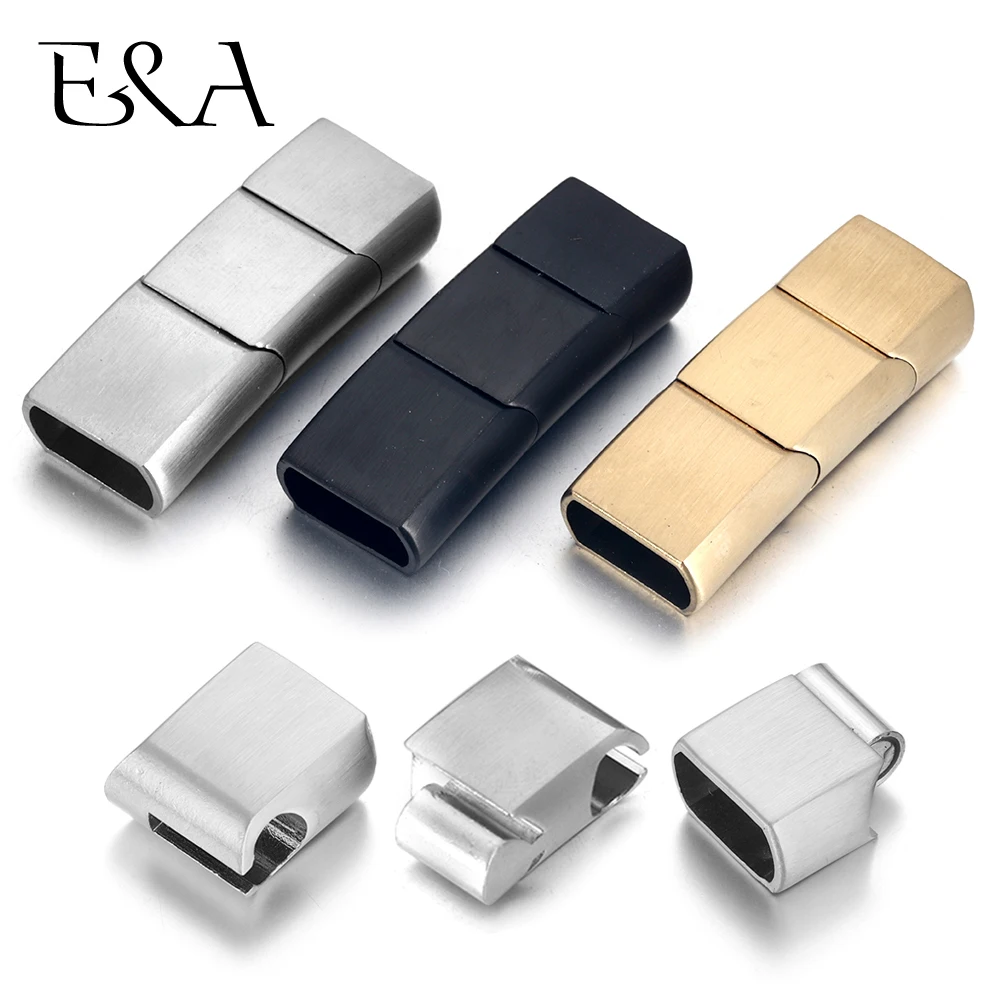 Jewelry Making Pins - ขยายสแตนเลสสตีลสามชิ้นส่วนแม่เหล็ก Clasps 12*6 มม.8*5 มม.สําหรับสร้อยข้อมือหนัง DIY