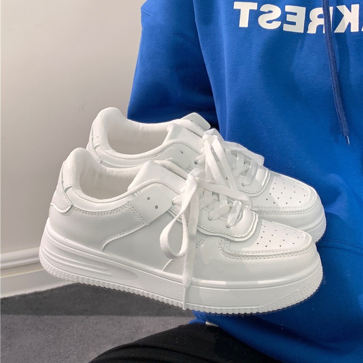 Vans Shoes Old Skool - รองเท้าผ้าใบสีขาวแบบแพลตฟอร์มสำหรับผู้หญิง น้ำหนักเบา สวมใส่สบาย ระบายอากาศได้ดี เหมาะสำหรับใส่เดินเล่นในชีวิตประจำวันและกิจกรรมกลางแจ้ง