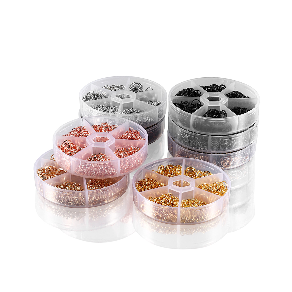 Jump Ring Assorted - 1 กล่องทองโบราณ Bronze ขนาดผสมแหวนกระโดดเปิดแหวนแยกเครื่องประดับทําชุดสําหรับเครื่องประดับ DIY ทําอุปกรณ์เสริม