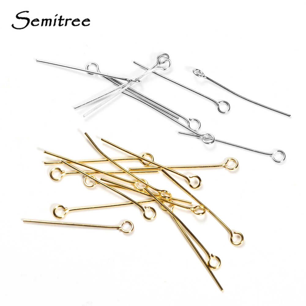 Jewelry Making Rivets - 100 ชิ้น 0.6 มิลลิเมตรสแตนเลสสตีลน้ําทองสี Eye Pins