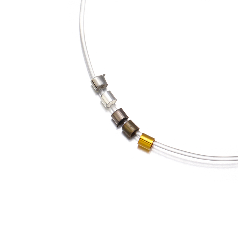 Jewelry Making Youtube - 500 ชิ้น/ล็อต Stopper Spacer ลูกปัดทองแดงตําแหน่งหลอดลูกปัดรอบ CRIMP