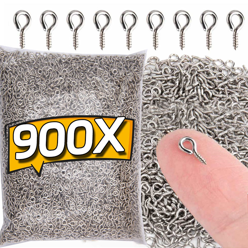 Jewelry Making Rivets - 8/10 มม.มินิสกรู Pins โลหะ Eyepins ตะขอตาไก่สกรูเกลียวจี้