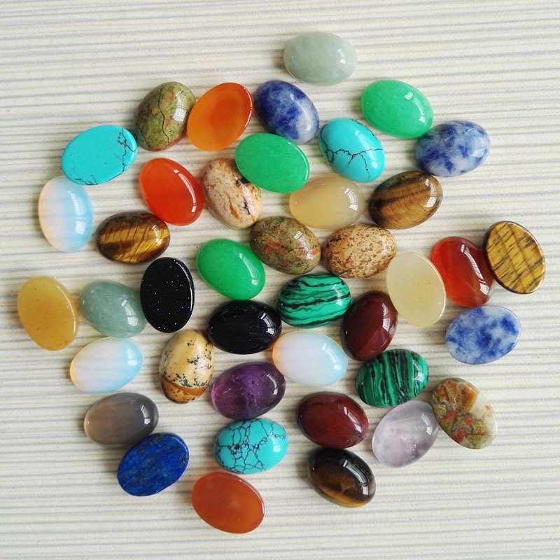 Jewelry Making Stones - อุปกรณ์ทำเครื่องประดับ แหวนหินธรรมชาติ ขนาด 10x14 มม. 1