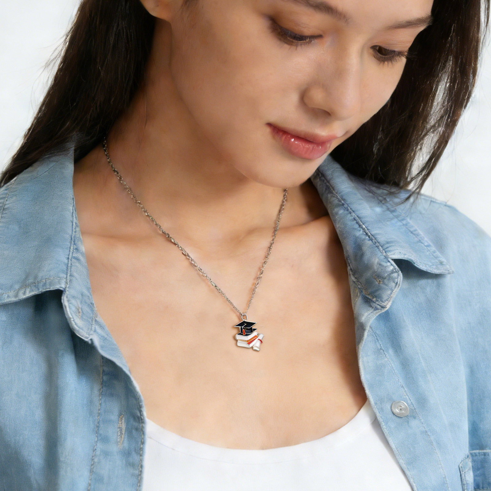Jewelry Making Diploma - จี้รูปหมวกบัณฑิต 50 ชิ้น ทำจากโลหะผสม สำหรับทำเครื่องประดับ DIY