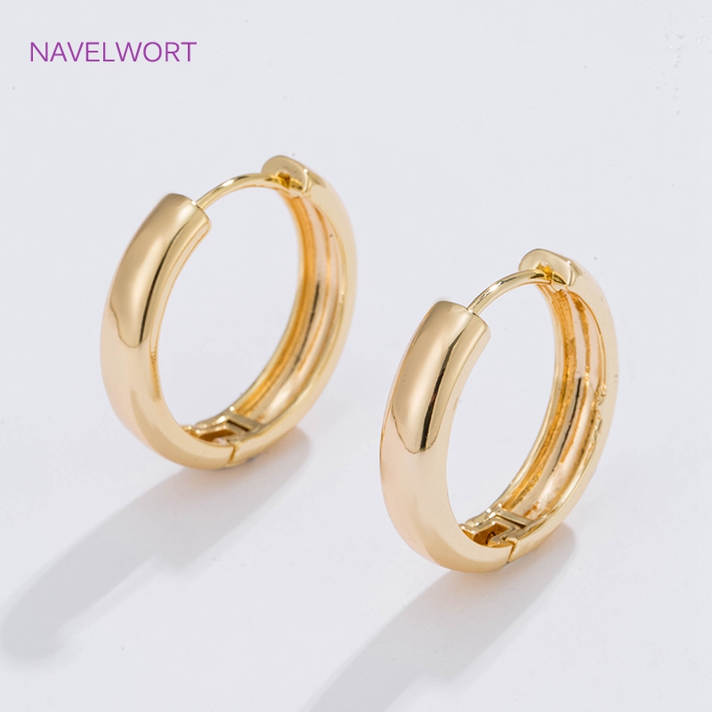 Jewelry Making Designs - 6 ขนาดต่างหูห่วงวงกลมชุบทองของขวัญหญิง, ต่างหูทรงกลมคุณภาพสูงสำหรับผู้หญิงเครื่องประดับแฟชั่น