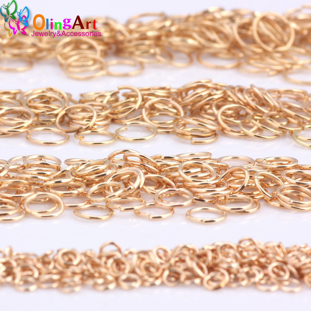 Jump Ring Assorted - โอหลิงอาร์ต ห่วงเชื่อมชุบทอง KC ขนาด 3มม./4มม./5มม./6มม./7มม./8มม. ห่วงเชื่อมขนาดผสมสำหรับงาน