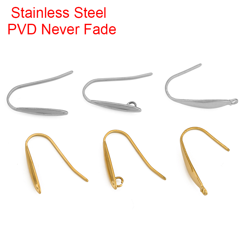 Jewelry Making Designs - 10pcs ไม่เคยจางหายสแตนเลสต่างหูตะขอลวดทํา PVD Hypoallergenic ต่างหู Clasps