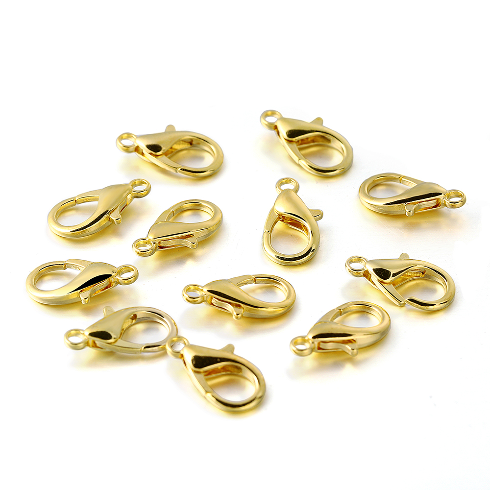 Jewelry Making Designs - ตัวล็อคแบบก้ามปู 10 ชิ้น หลายขนาด สำหรับเชื่อมต่อสร้อยข้อมือ สร้อยคอ