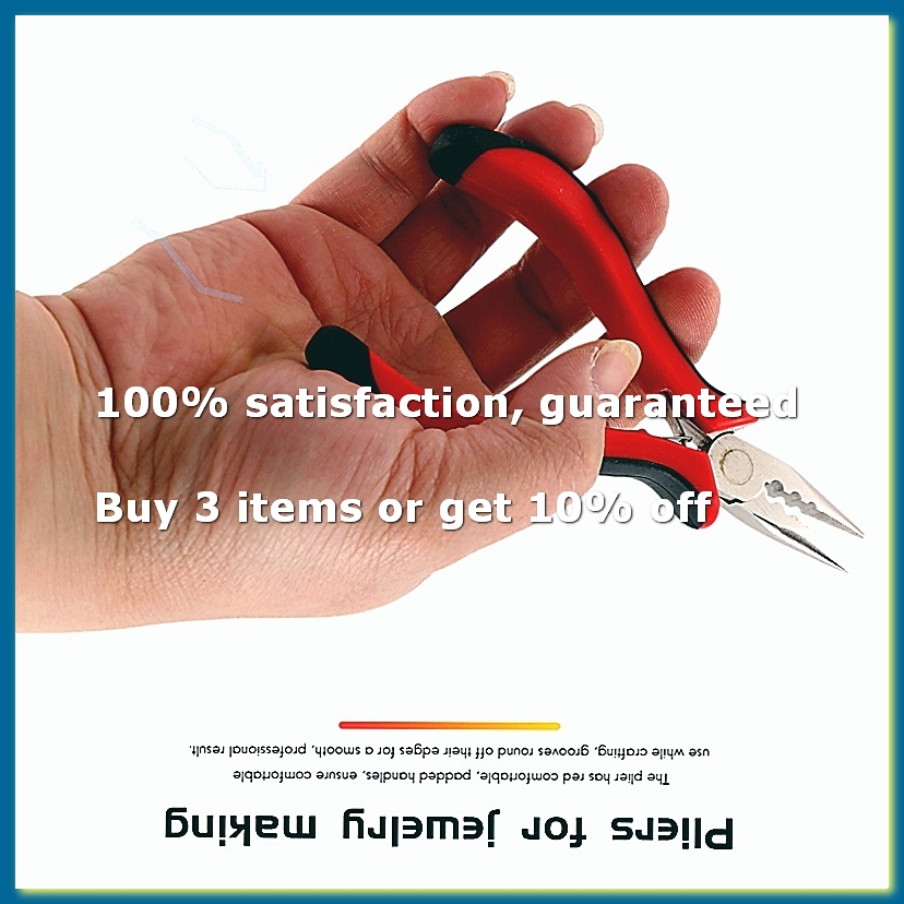 Jewelry Making Pliers - 1 แพ็ค 45 เครื่องมือจีบลูกปัดเหล็กสำหรับทำเครื่องประดับ สีแดง-FABY