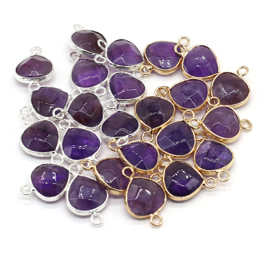 Jewelry Making Stones - 2pcs หินธรรมชาติตัวเชื่อมต่อไขมัน Water DROP จี้ Charms