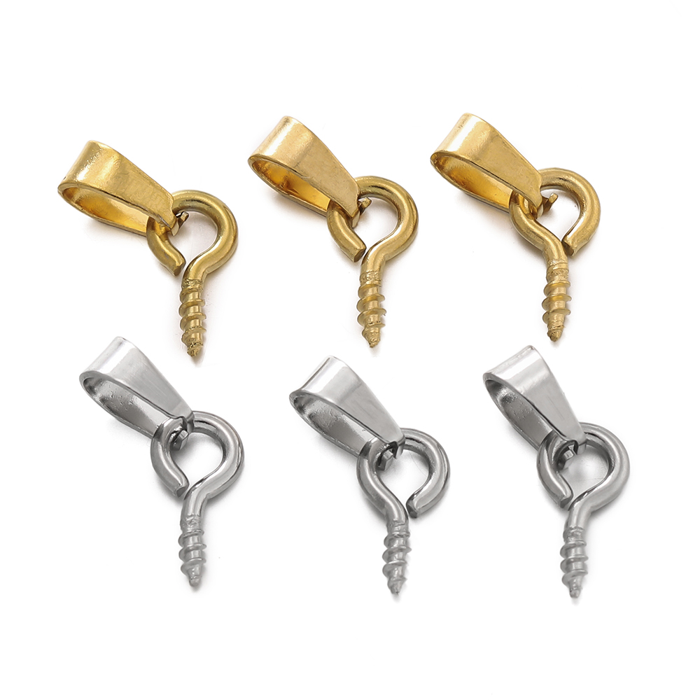 Jewelry Making Rivets - 20pcs สแตนเลสสตีลสกรู Eye Pins Bail TOP