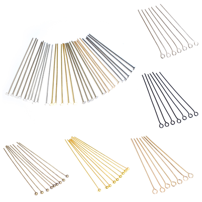 Jewelry Making Rivets - 200ชิ้น/ล็อต16-50มิลลิเมตรหัวตาหัวแบนขาชุบทองหัวบอล Pins สำหรับการค้นพบเครื่องประดับทำอุปกรณ์วัสดุ