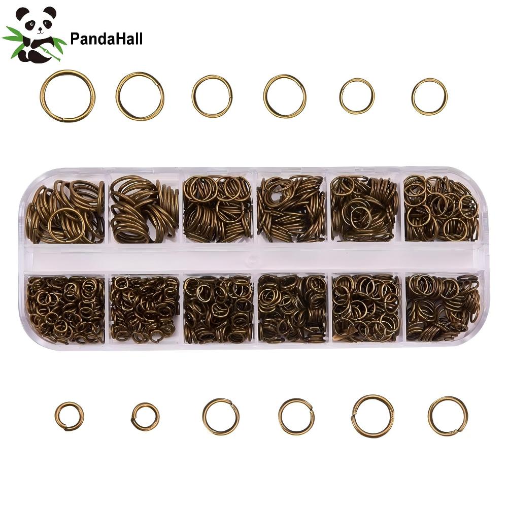 Jump Ring Assorted - แพนด้าฮอลล์ แหวนเหล็กวงกลมขนาดต่างๆ ประมาณ 1000 ชิ้น แบบไม่เชื่อมต่อ