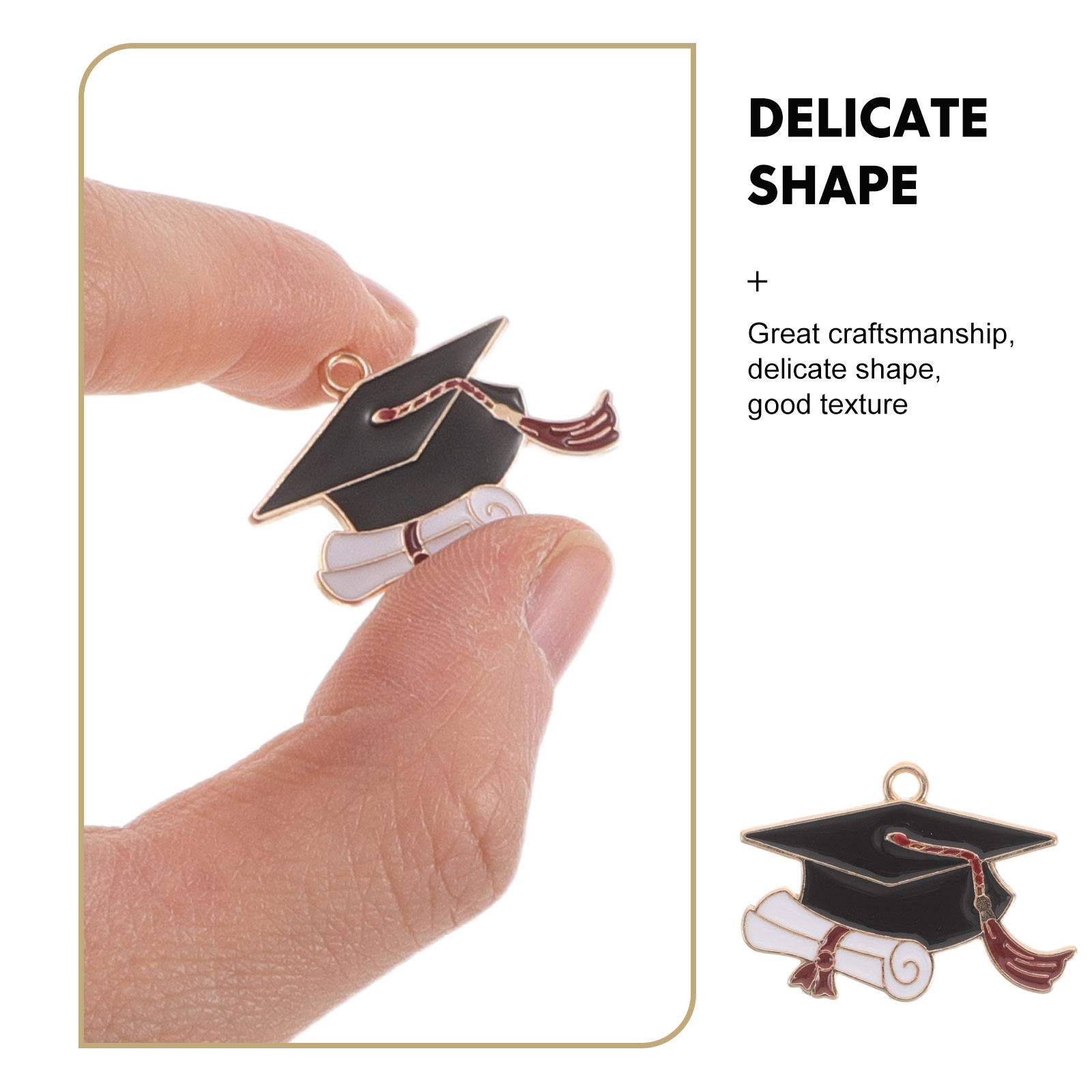 จี้หมวกบัณฑิต 50 ชิ้น ทำจากโลห - Jewelry Making Diploma บทวิจารณ์และราคา