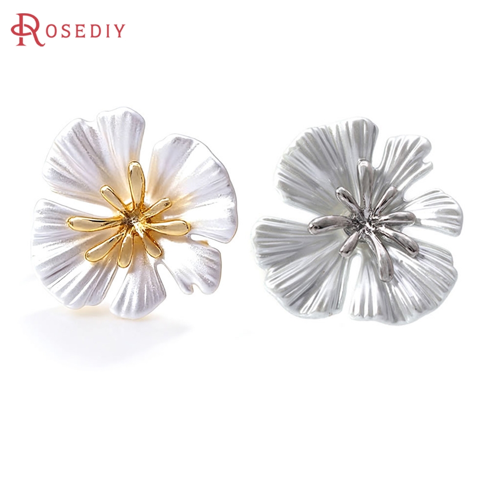 ต่างหูแบบติดหูรูปดอกไม้ทองเหลื - Jewelry Making Pins บทวิจารณ์และราคา