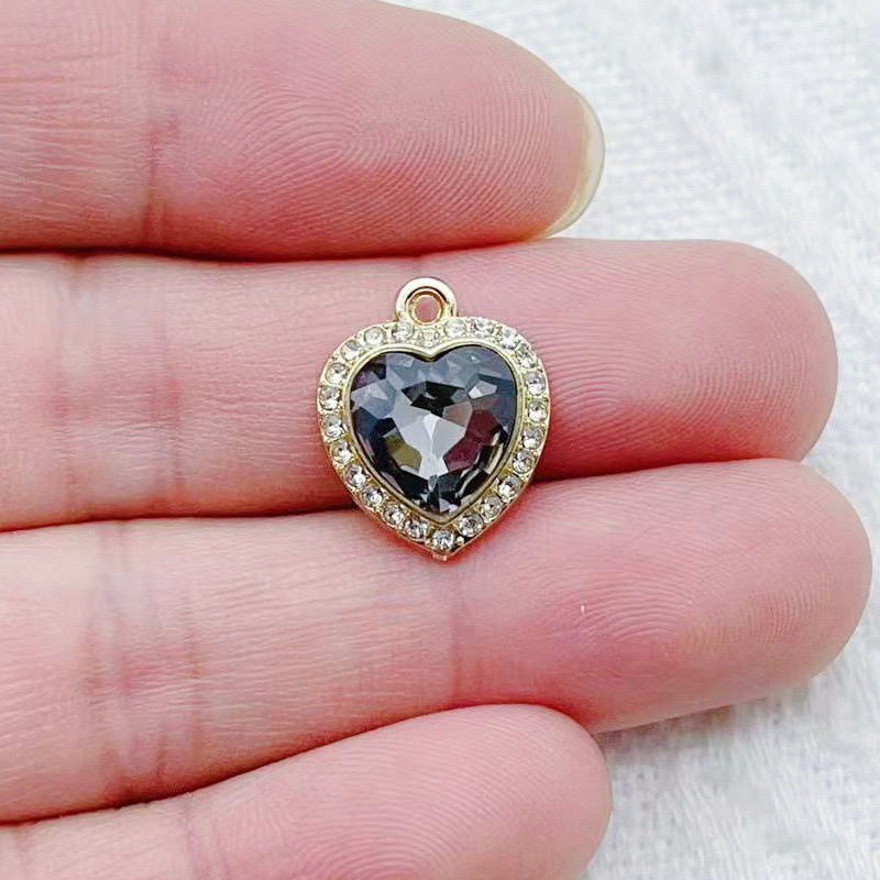 จี้รูปหัวใจฝังพลอยหลากสี 10 ชิ - Jewelry Making Party บทวิจารณ์และราคา