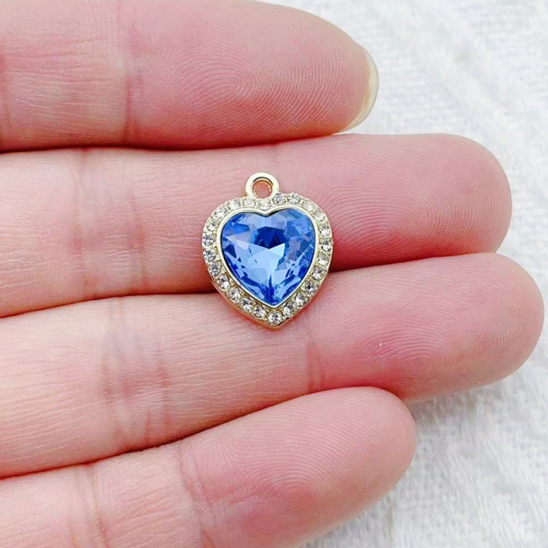 จี้รูปหัวใจฝังพลอยหลากสี 10 ชิ - Jewelry Making Party บทวิจารณ์และราคา