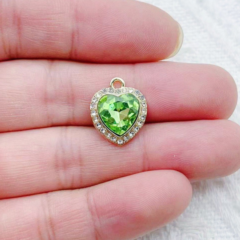 จี้รูปหัวใจฝังพลอยหลากสี 10 ชิ - Jewelry Making Party บทวิจารณ์และราคา