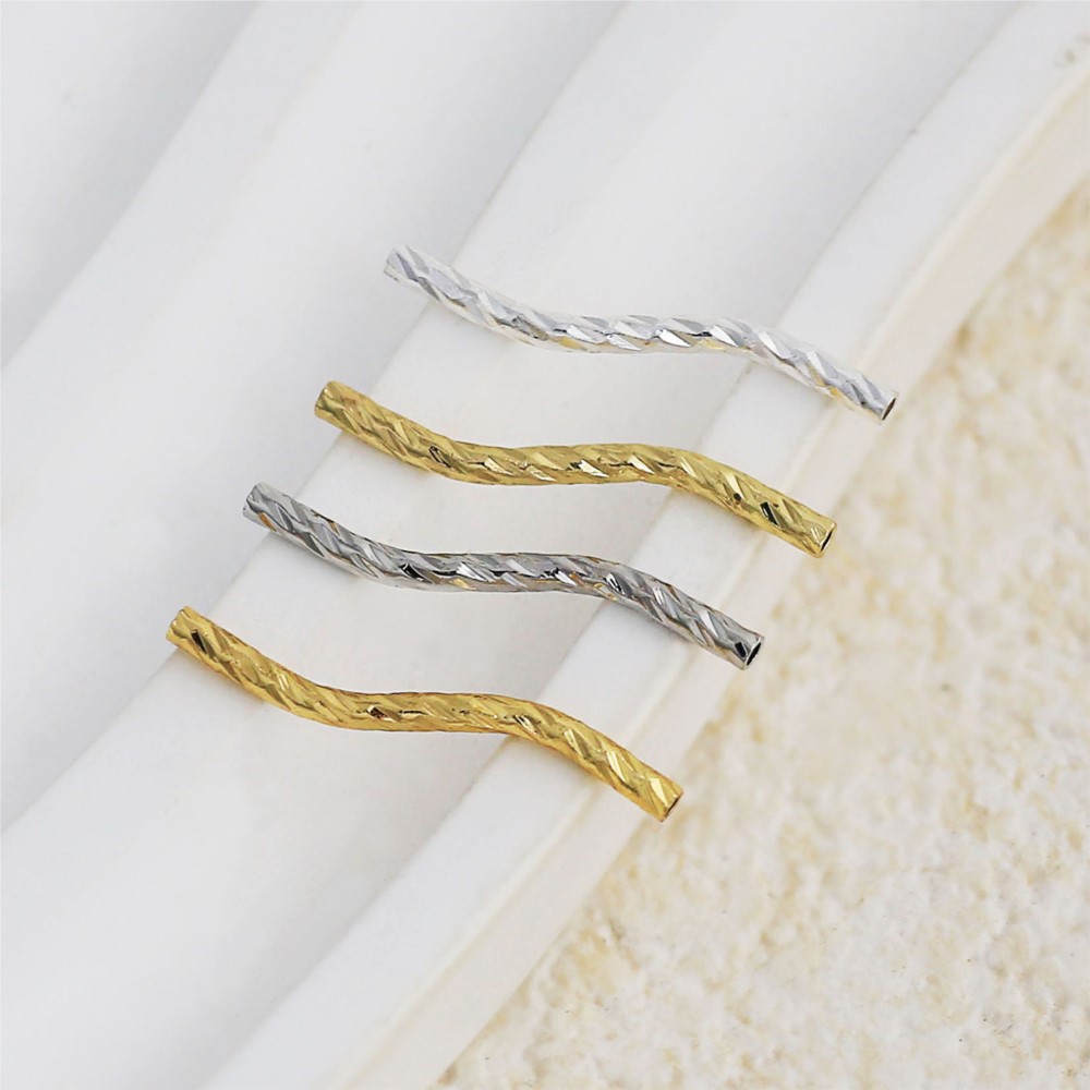 ลูกปัดทองเหลืองชุบทอง 18K รูปท - Jewelry Making Youtube บทวิจารณ์และราคา
