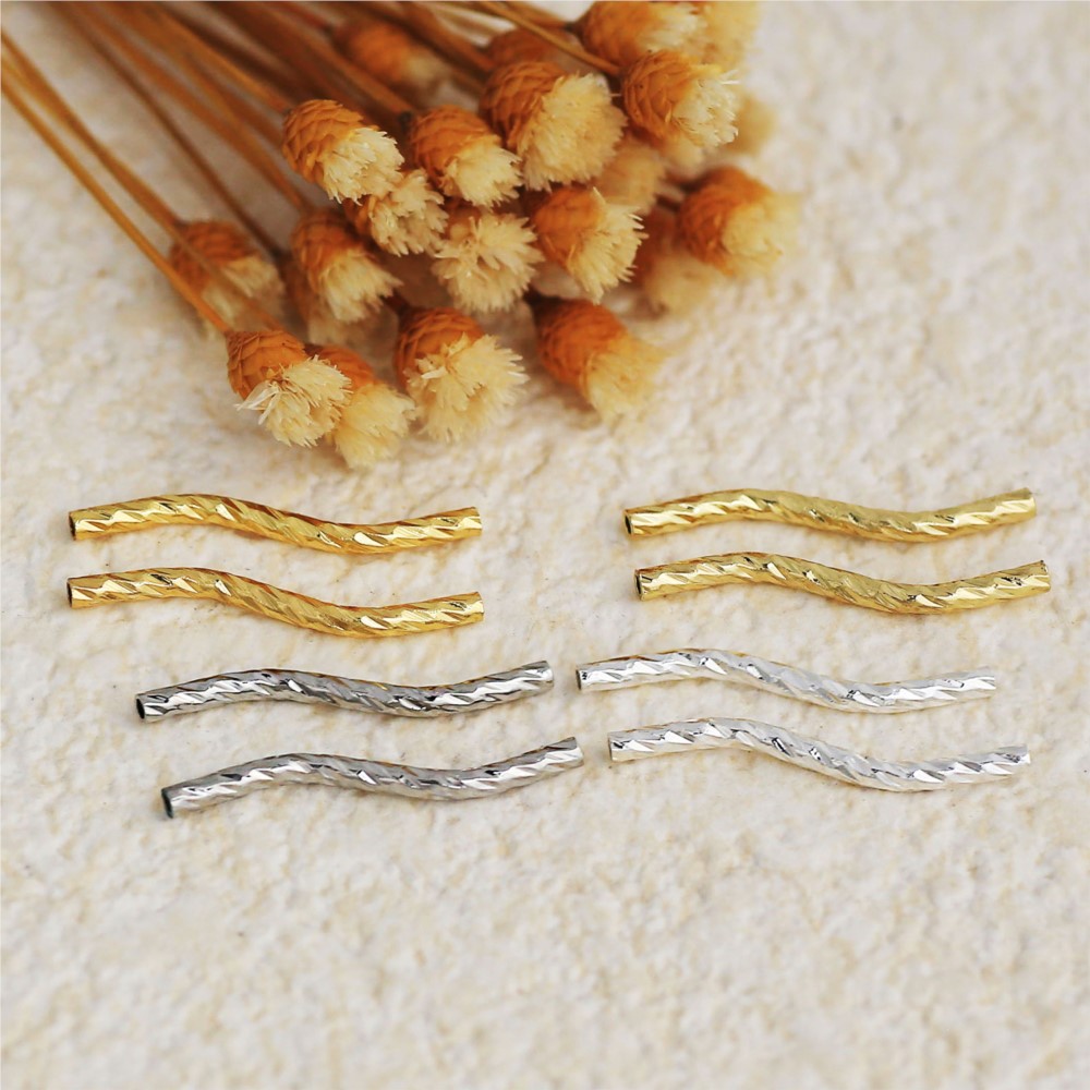 ลูกปัดทองเหลืองชุบทอง 18K รูปท - Jewelry Making Youtube บทวิจารณ์และราคา