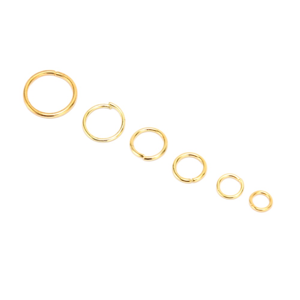แหวนวงกลมขนาดต่างๆ 5 ชิ้น สีทอ - Jump Ring Assorted บทวิจารณ์และราคา