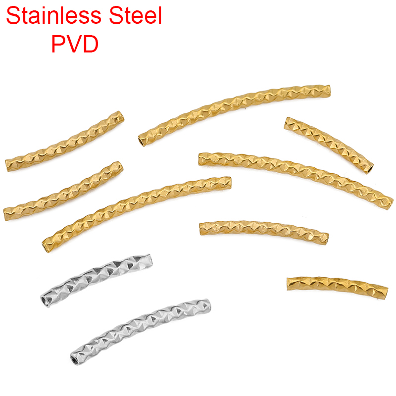 10pcs PVD สแตนเลสโค้ง Spacer ล - Jewelry Making Youtube บทวิจารณ์และราคา