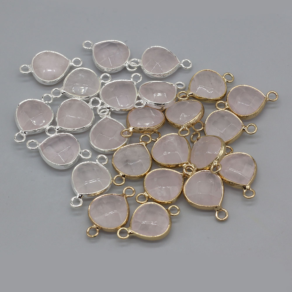 2pcs หินธรรมชาติตัวเชื่อมต่อไข - Jewelry Making Stones บทวิจารณ์และราคา