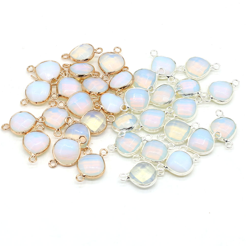 2pcs หินธรรมชาติตัวเชื่อมต่อไข - Jewelry Making Stones บทวิจารณ์และราคา