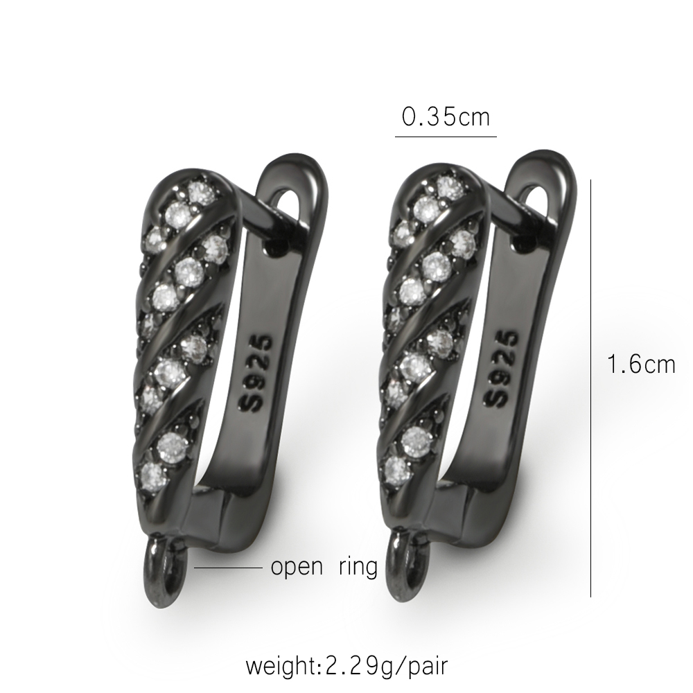 YANASI ต่างหูทองเหลืองสีดำ 1 ค - Jewelry Making Pins บทวิจารณ์และราคา
