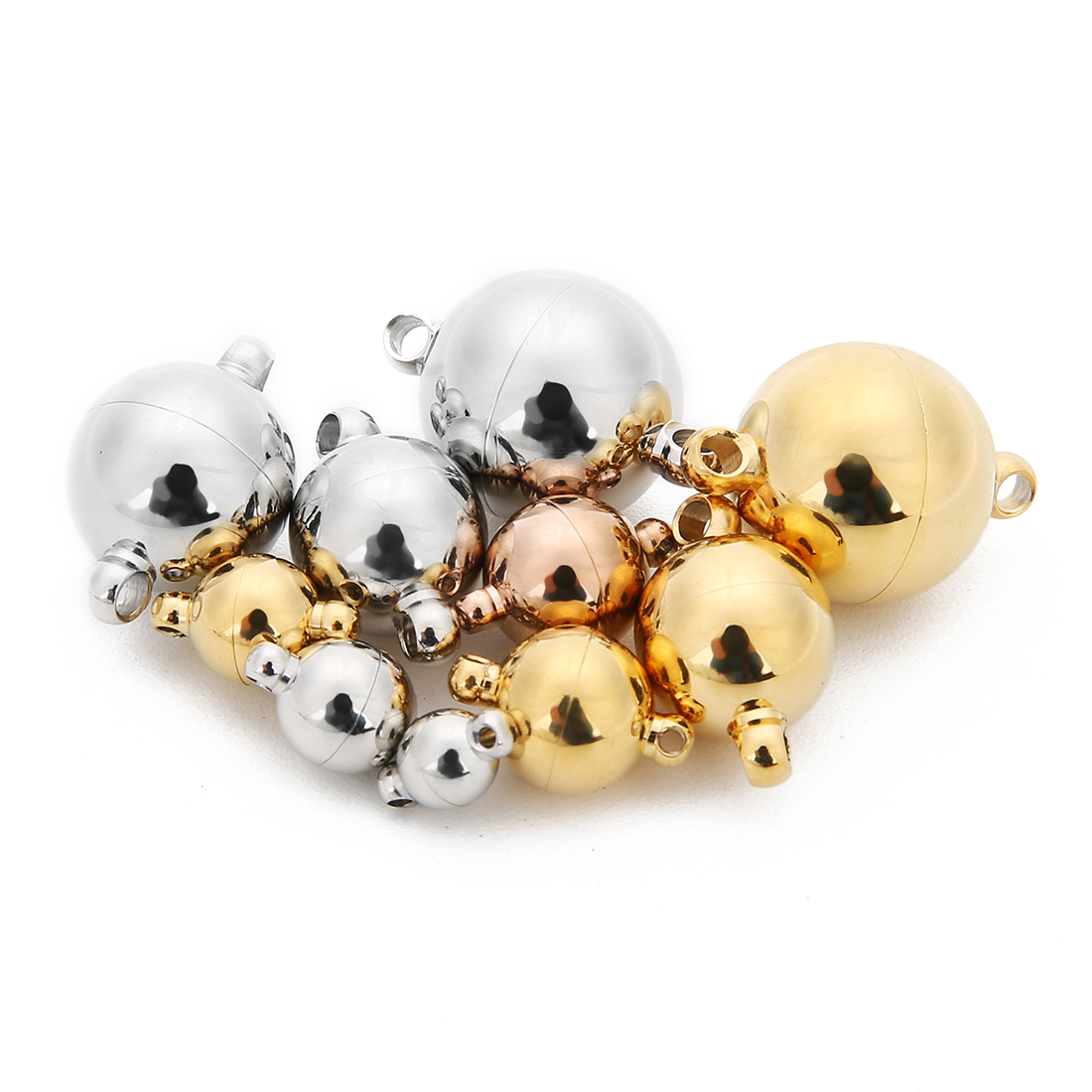 ตัวล็อคแม่เหล็กสแตนเลสทรงกลม 2 - Jewelry Making Pins บทวิจารณ์และราคา