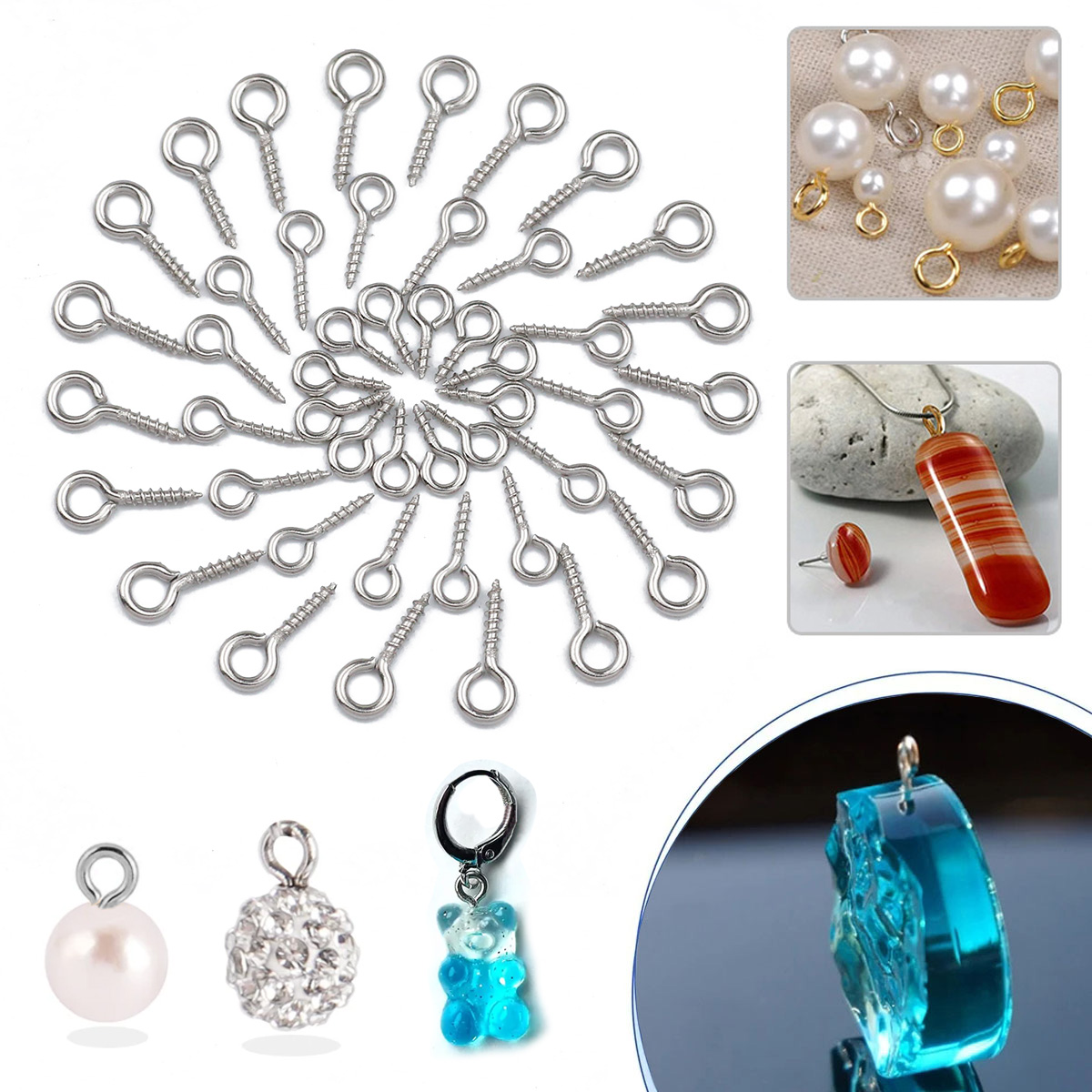 100pcs 4x8/5x1 0/5x12 มม.สแตนเ - Jewelry Making Rivets บทวิจารณ์และราคา