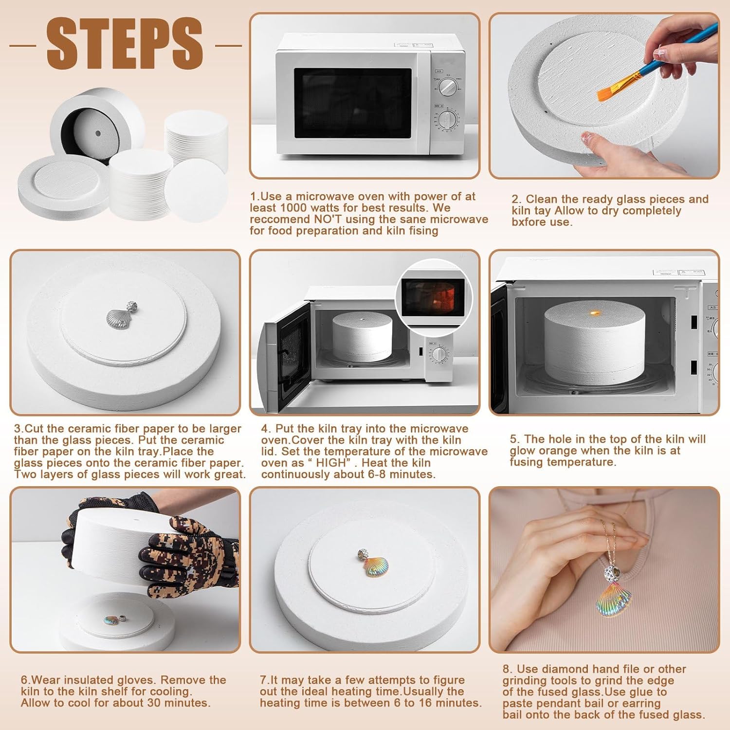 ชุดเตาเผาไมโครเวฟขนาดใหญ่ 9 ชิ - Jewelry Making At Home บทวิจารณ์และราคา