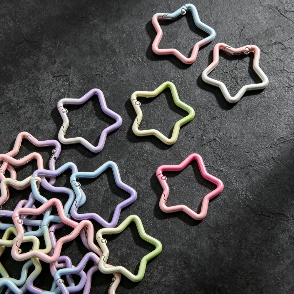 ห่วงคล้องกุญแจรูปดาวไล่สี 5 ชิ - Jewelry Making Designs บทวิจารณ์และราคา